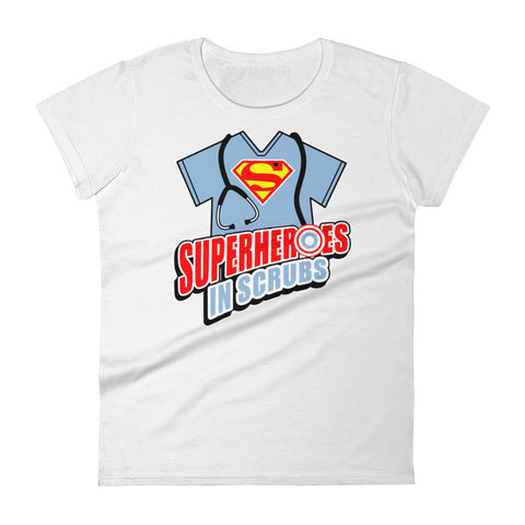 Superheroes in scrubs women's short sleeve t-shirt Superheroes in scrubs women's short sleeve t-shirt