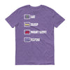 Eat Sleep Night Shift Repeat Short sleeve t-shirt Eat Sleep Night Shift Repeat Short sleeve t-shirt