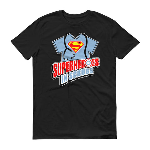 Superheroes in scrubs men's short sleeve t-shirt