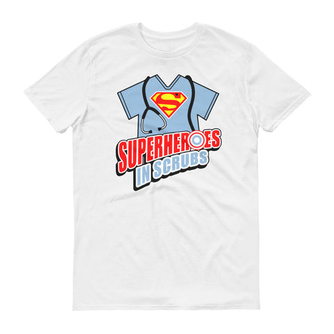 Superheroes in scrubs men's short sleeve t-shirt