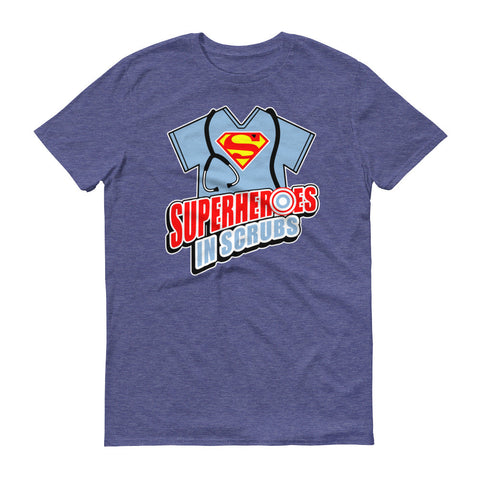 Superheroes in scrubs men's short sleeve t-shirt