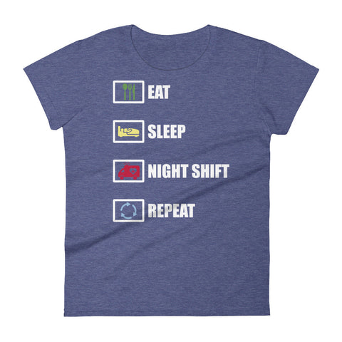 Eat Sleep Night Shift Repeat Women's short sleeve t-shirt